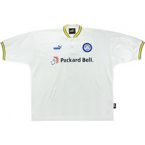 Heimtrikot Thailand Leeds United Retro 1997 1998 Weiß Günstige Fußballtrikots